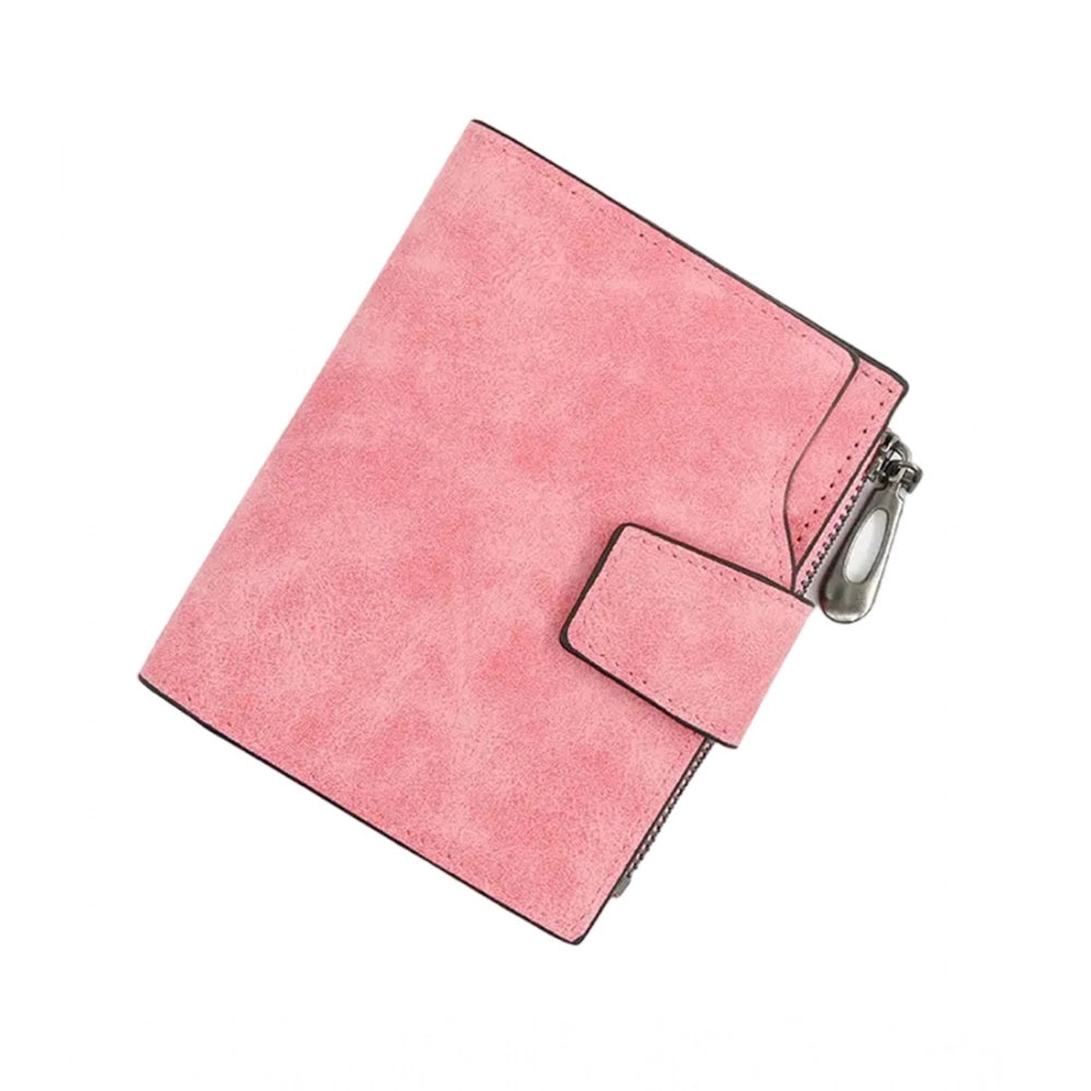 Generic Women's Vegan Leather Small Zipper Wallet (RoseGlod) Main image