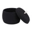 Generic Cotton Bear Shaped Storage Matka Basket With Lid Pack of 1 (Black)