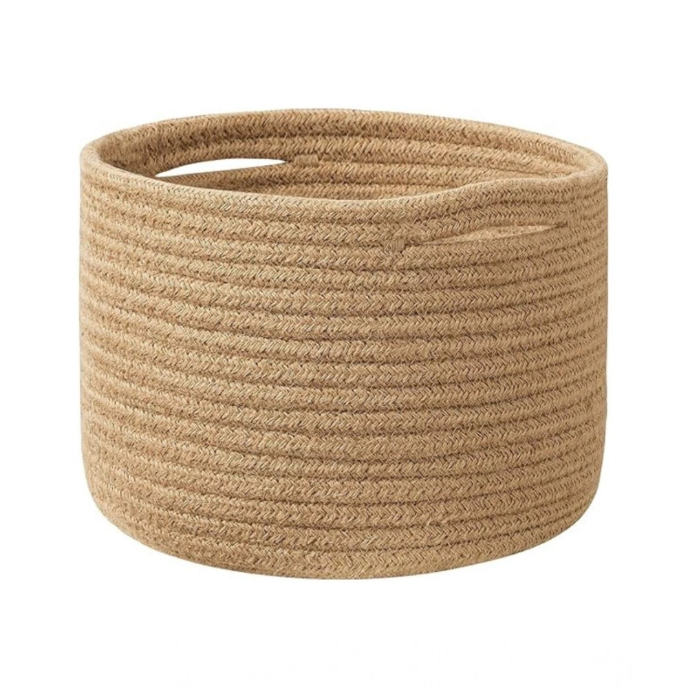 Generic Cotton Storage Rope Woven Baskets 9x7 Inch Pack of 1 (Beige) Main image