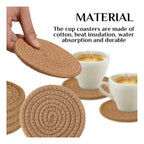 Generic Cotton Rope Drink Coasters 4 Pcs Set (Beige)