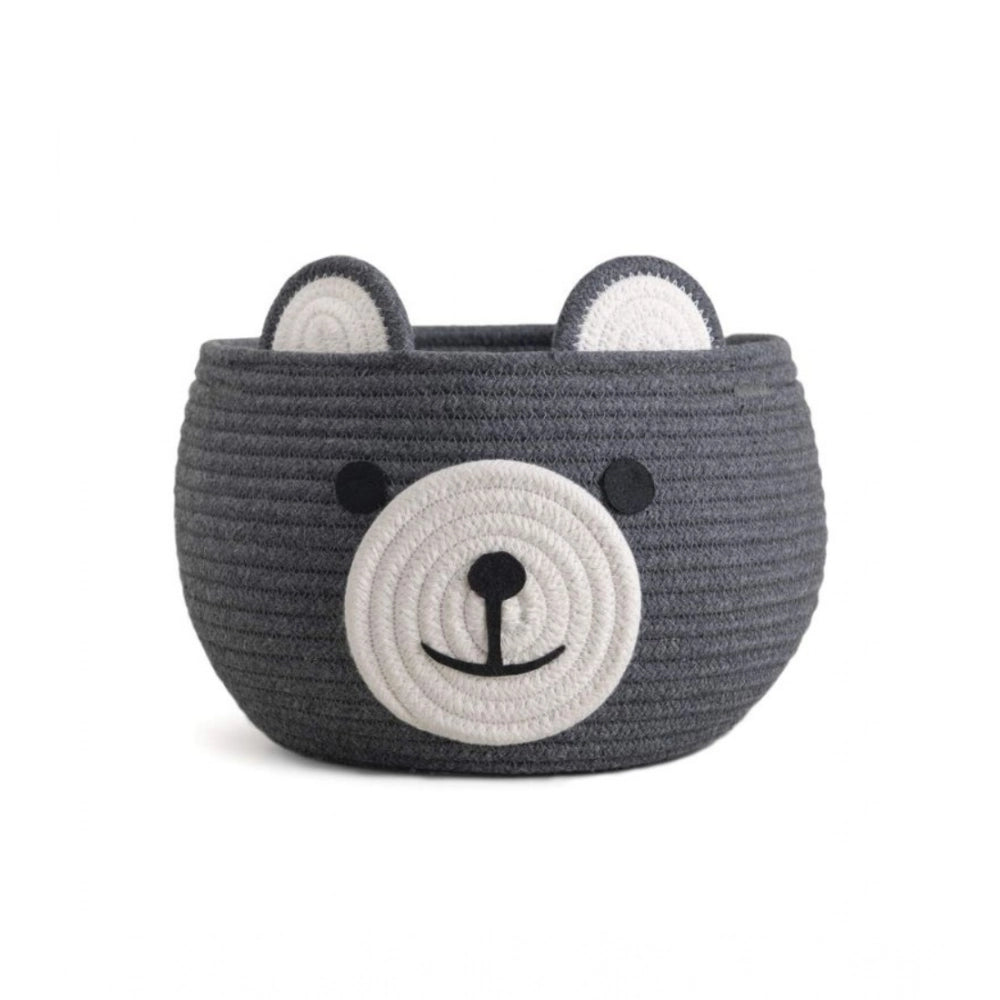 Generic Cotton Bear Shaped Storage Baskets Pack of 1 (Grey) Main image