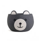 Generic Cotton Bear Shaped Storage Baskets Pack of 1 (Grey)