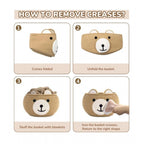 Generic Cotton Bear Shaped Storage Baskets Pack of 1 (Beige)