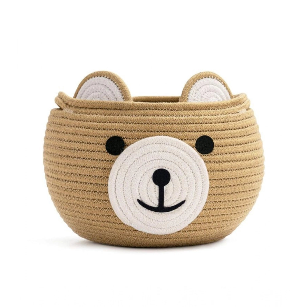 Generic Cotton Bear Shaped Storage Baskets Pack of 1 (Beige) Main image