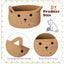 Generic Cotton Small Cat With Face Basket Pack of 1 (Beige)