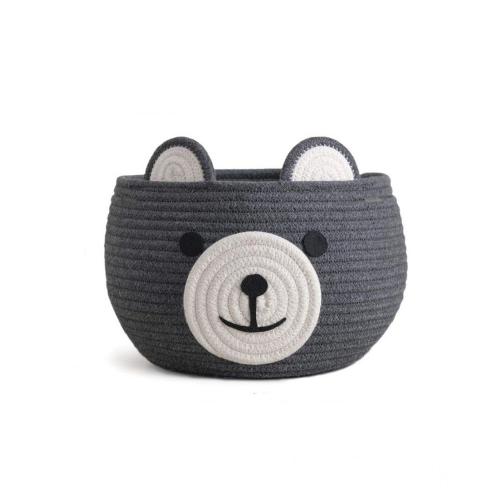 Generic Cotton Bear Shaped Storage Baskets Pack of 1 (Grey) Secondary image