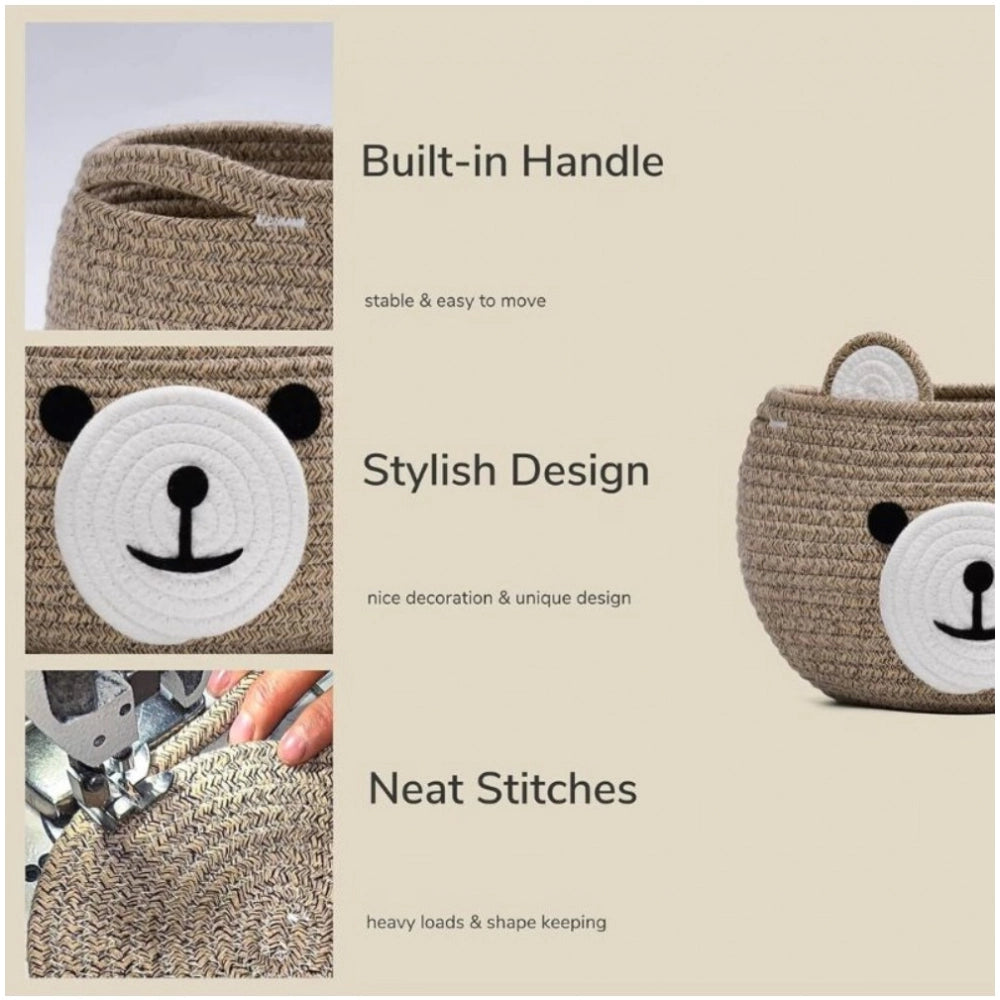 Generic Cotton Bear Shaped Storage Baskets Pack of 1 (Mix) Secondary image