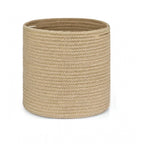 Generic Cotton Large Woven Storage Basket 11x11 Inch Pack of 1 (Beige)