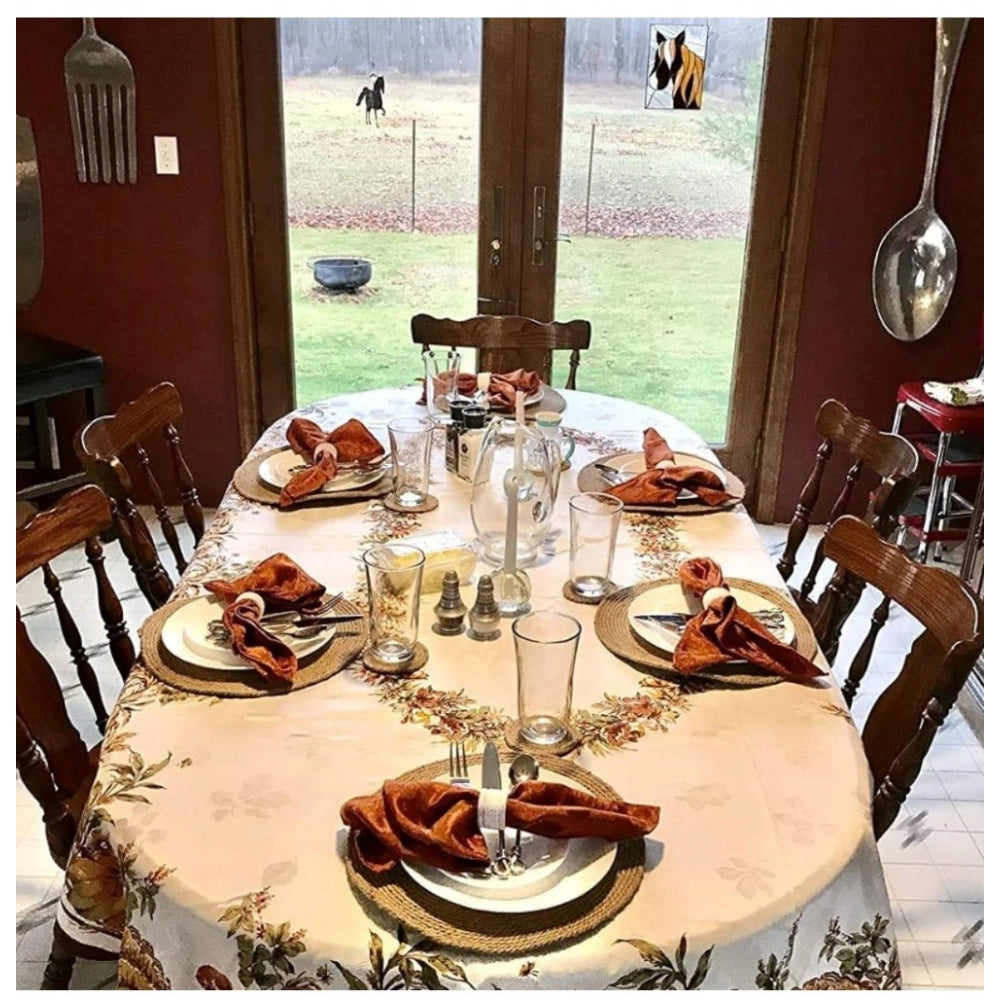 Generic Cotton Dining Table Round Placemat Mats Set of 4 (Beige) Secondary image