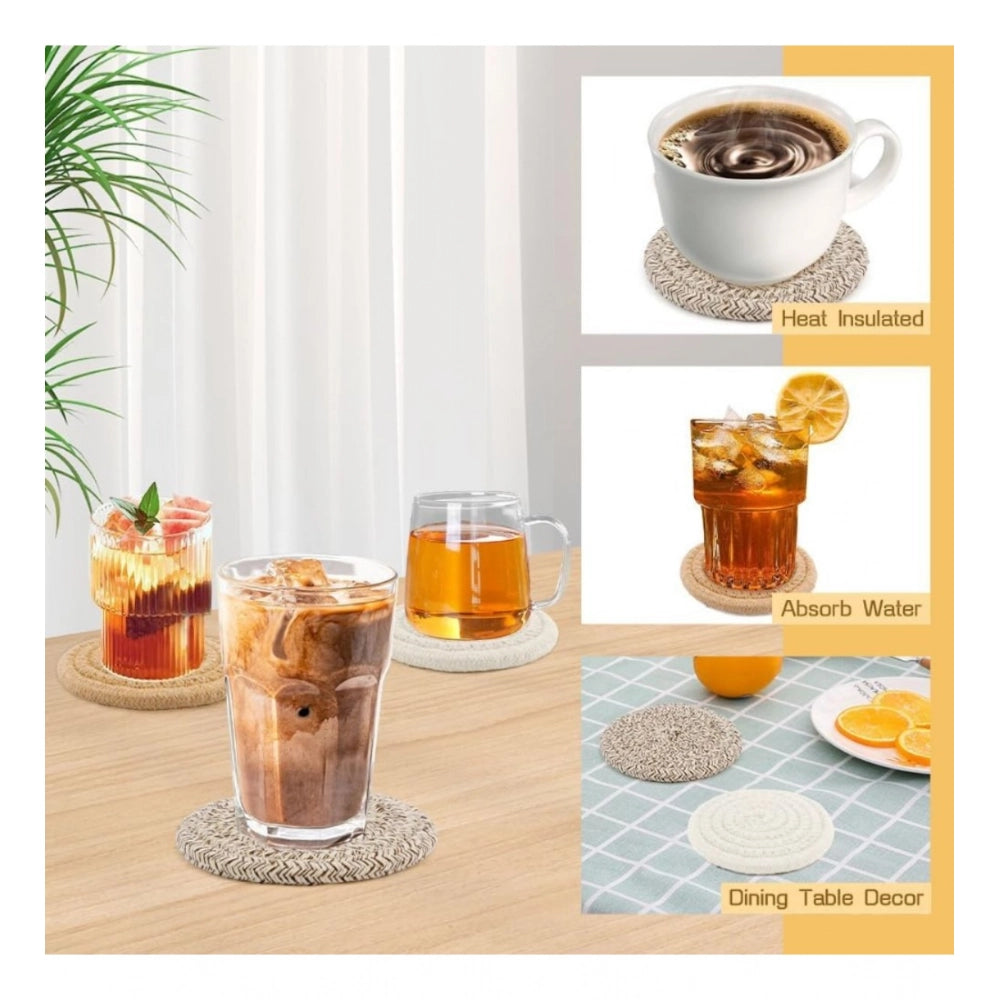 Generic Cotton Rope Drink Coasters 6 Pcs Set (Mix) Secondary image