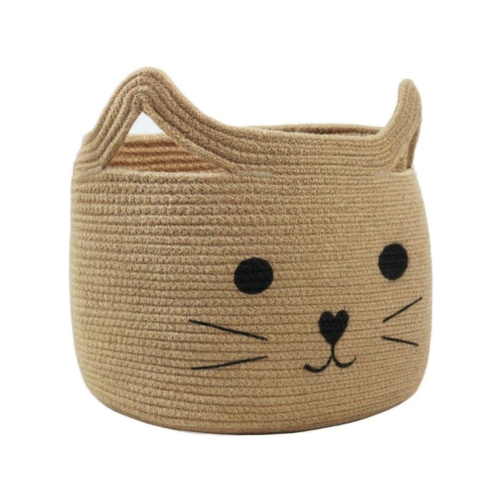 Generic Cotton Large Storage Cat Basket 15x11 Inch Pack of 1 (Beige) Main image