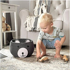 Generic Cotton Bear Shaped Storage Baskets Pack of 1 (Grey)