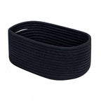 Generic Cotton Oval Storage Rope Woven Baskets Pack of 1 (Black)
