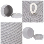 Generic Cotton Bear Shaped Storage Matka Basket With Lid Pack of 1 (Grey)