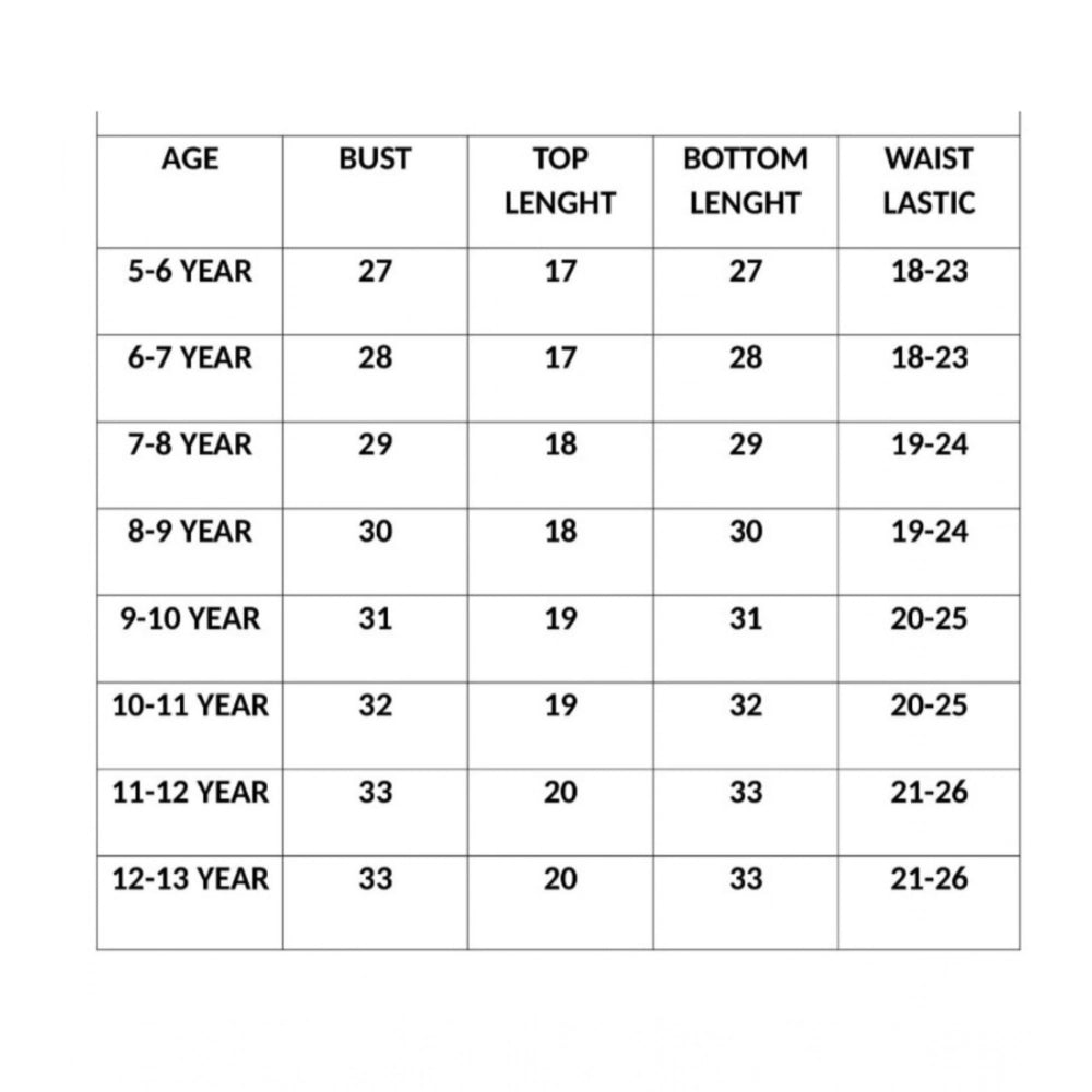 Generic Girl's Silk Bleand Printed Short Sleeve Night Suit Set (Black)