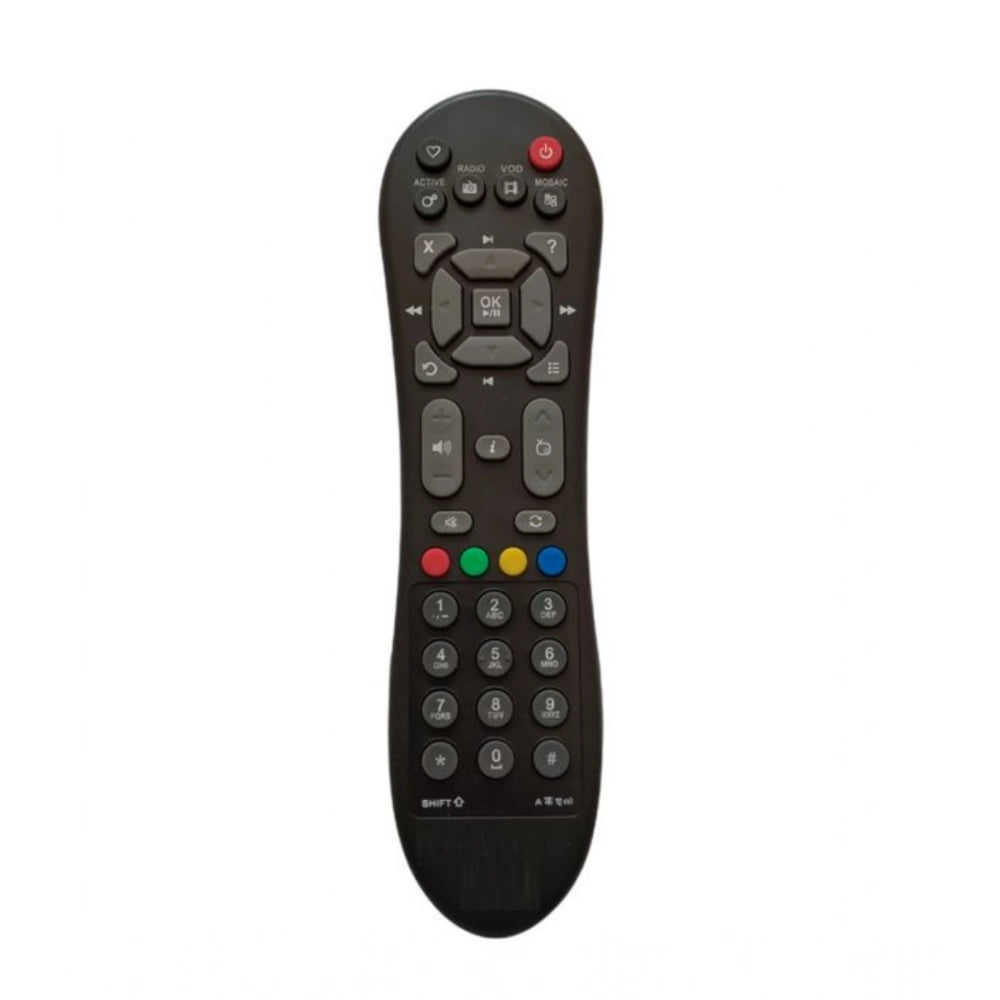 Generic DTH Remote No. 125 Compatible-Replacement for Videocon DTH Set Top Box Remote (Black) Main image