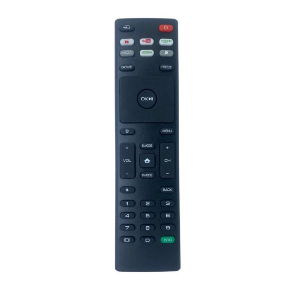 Generic Smart TV Remote No. 1091 with YouTube - Hotstar Functions- Compatible-Replacement for YC Smart TV LCD-LED Remote Control (Black) Main image