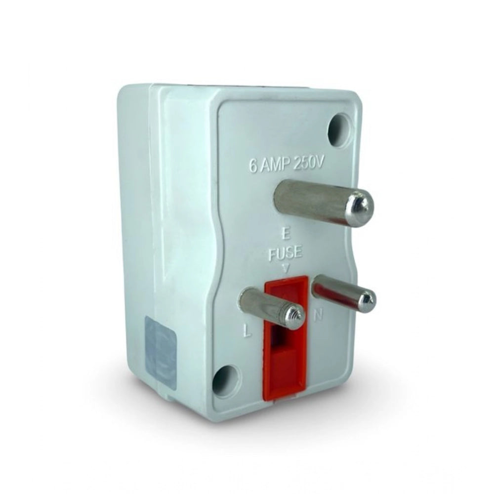 Generic 3 in 1 Worldwide Universal Multi Plug Socket Travel Adapter Plug with Surge Protector (White)