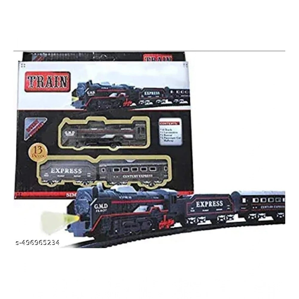 Generic Plastic Amazing Musical Classic Toy Train 13Pcs Toy Set (Multicolor) Secondary image