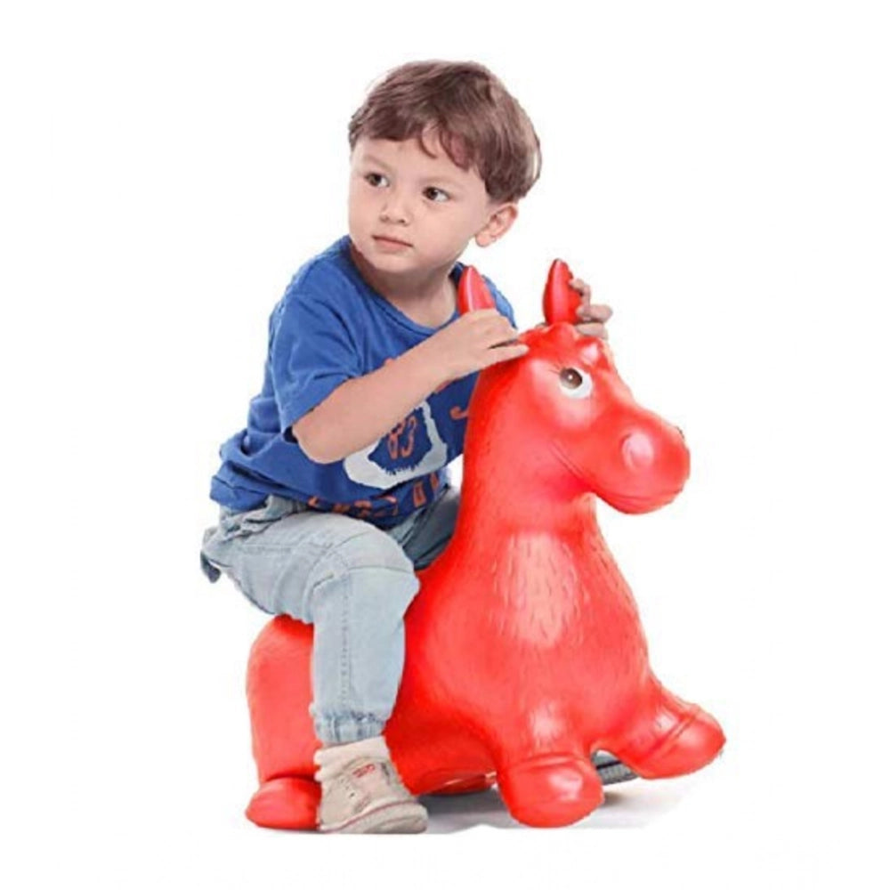 Generic ‎‎Plastic Inflatable Jumping And Riding Horse Air Animal Shape Jumping Toys (Multicolor ) Secondary image
