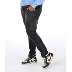 Generic Men's Cotton Blended Solid Plus Size Jeans (Grey)