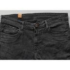 Generic Men's Cotton Blended Solid Tapered Jeans (Grey)