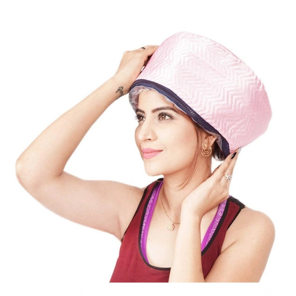 Generic Plastic Head Spa Cap Treatment with Beauty Steamer (Pink)