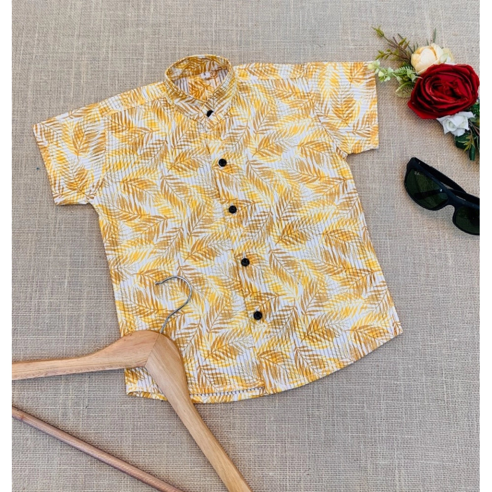 Generic Boy's Cotton Blend Printed Short Sleeve Shirt (MultiColor) Main image