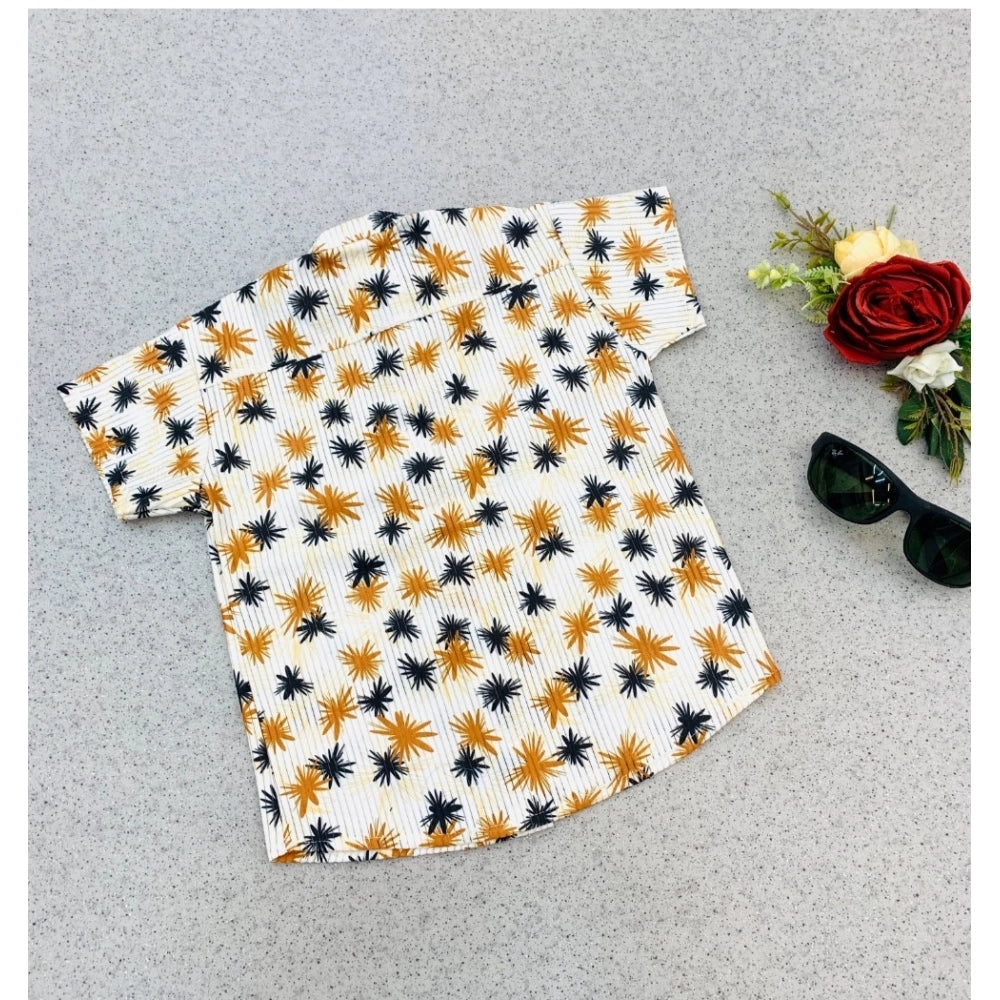 Generic Boy's Cotton Blend Printed Short Sleeve Shirt and Shorts Set (MultiColor) Secondary image