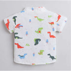 Generic Boy's Cotton Blend Printed Short Sleeve Shirt and Shorts Set (MultiColor)