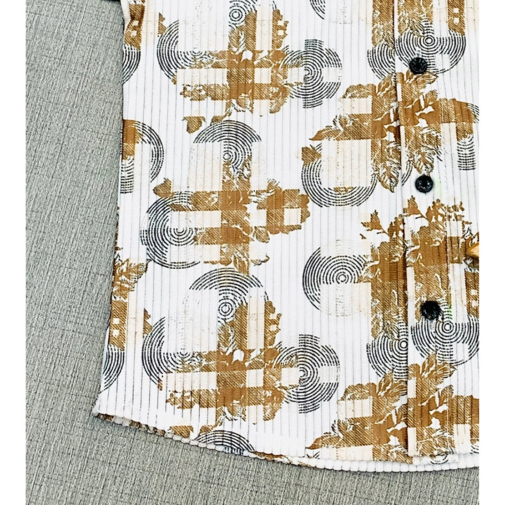 Generic Boy's Cotton Blend Printed Short Sleeve Shirt (MultiColor)