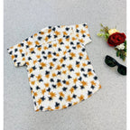 Generic Boy's Cotton Blend Printed Short Sleeve Shirt (MultiColor)