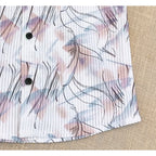 Generic Boy's Cotton Blend Printed Short Sleeve Shirt (MultiColor)