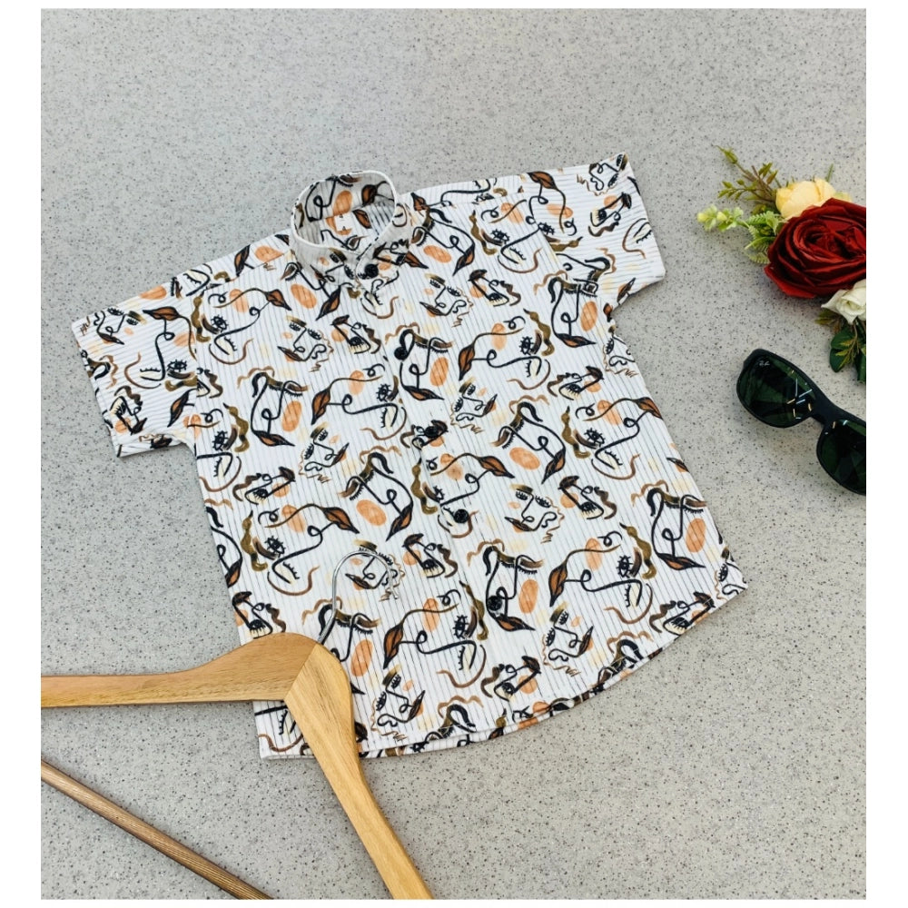 Generic Boy's Cotton Blend Printed Short Sleeve Shirt (MultiColor) Main image