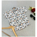 Generic Boy's Cotton Blend Printed Short Sleeve Shirt (MultiColor)