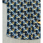 Generic Boy's Cotton Blend Printed Short Sleeve Shirt (MultiColor)