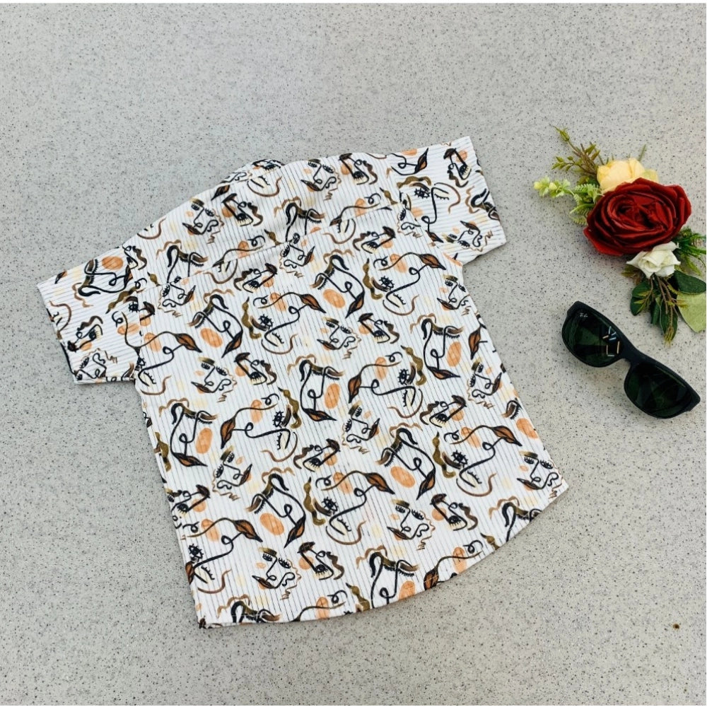 Generic Boy's Cotton Blend Printed Short Sleeve Shirt (MultiColor) Secondary image