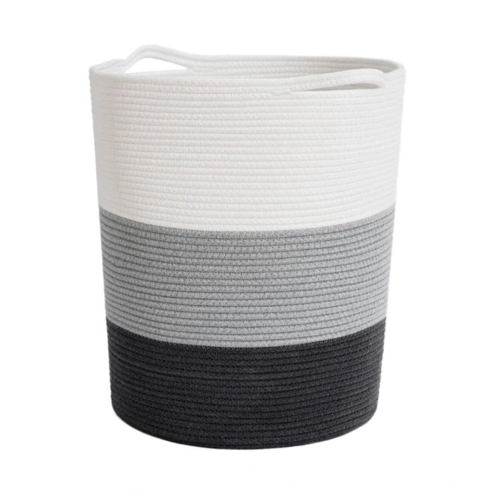 Generic Cotton Laundry Basket Pack of 1 Storage Basket For Clothes (Multicolor) Main image