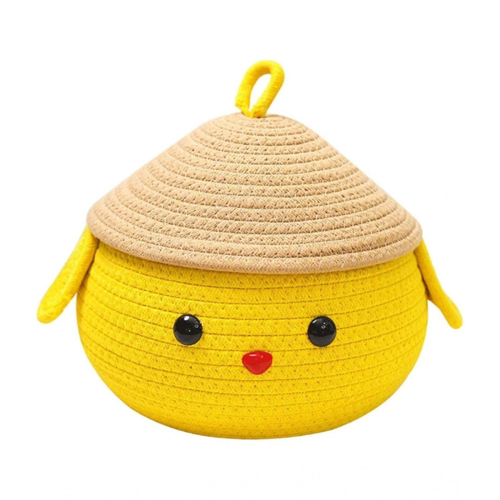 Generic Cotton Gudda Pack of 1 Storage Basket For Clothes (Yellow) Secondary image