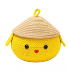 Generic Cotton Gudda Pack of 1 Storage Basket For Clothes (Yellow)