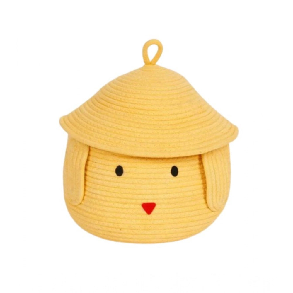 Generic Cotton Gudda Pack of 1 Storage Basket For Clothes (Yellow) Main image