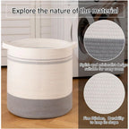 Generic Cotton Basket Pack of 1 Storage Basket For Clothes (Grey)