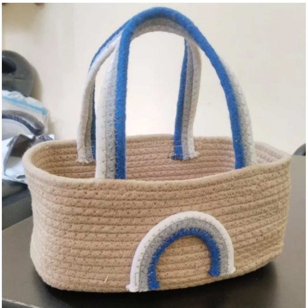 Generic Cotton Rainbow Basket Pack of 1 Storage Basket For Clothes (Multicolor) Secondary image