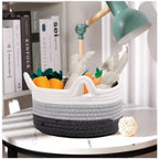 Generic Cotton Cat Basket Inch Pack of 1 Storage Basket For Clothes (Multicolor)