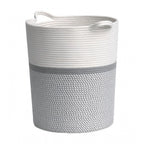 Generic Cotton Laundry Basket Pack of 1 Storage Basket For Clothes (Grey)