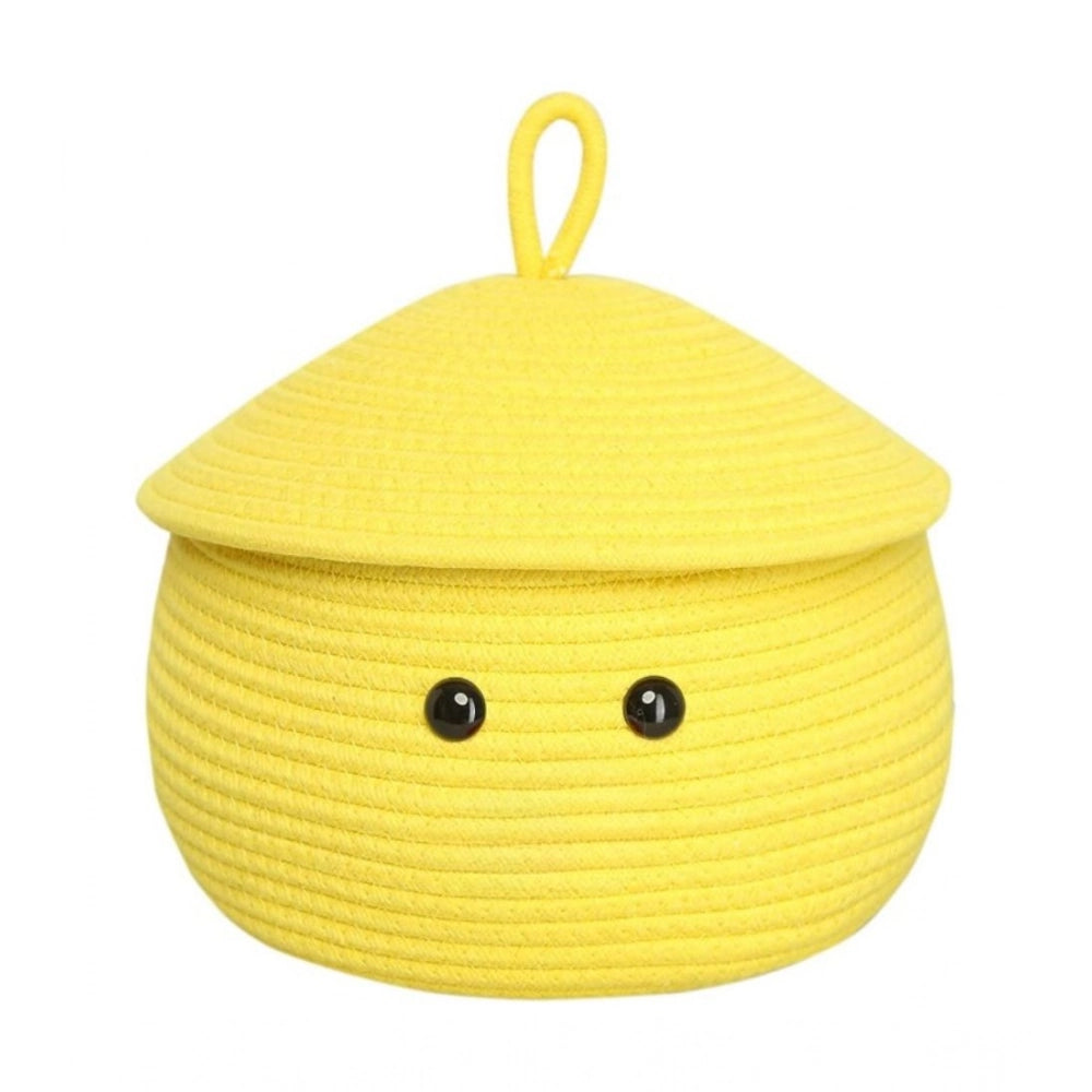 Generic Cotton Gudda Pack of 1 Storage Basket For Clothes (Yellow) Main image