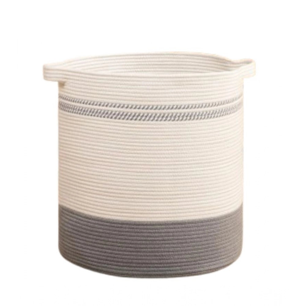 Generic Cotton Basket Pack of 1 Storage Basket For Clothes (Grey) Main image