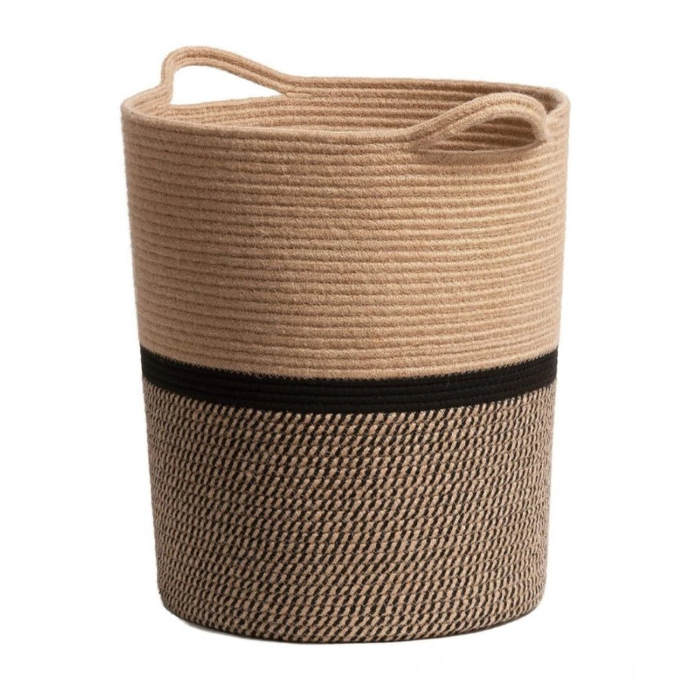 Generic Cotton Laundry Basket Pack of 1 Storage Basket For Clothes (Multicolor) Main image