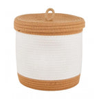 Generic Cotton Basket Pack of 1 Storage Basket For Clothes (White)