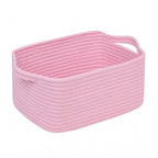 Generic Cotton Basket Pack of 1 Storage Basket For Clothes (Pink)